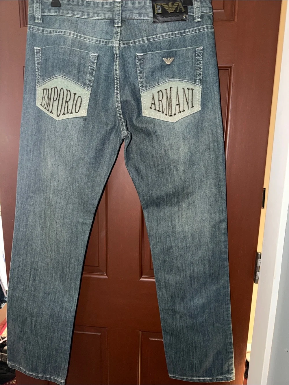 Emporio Armani Men’s Light Blue Straight Jeans